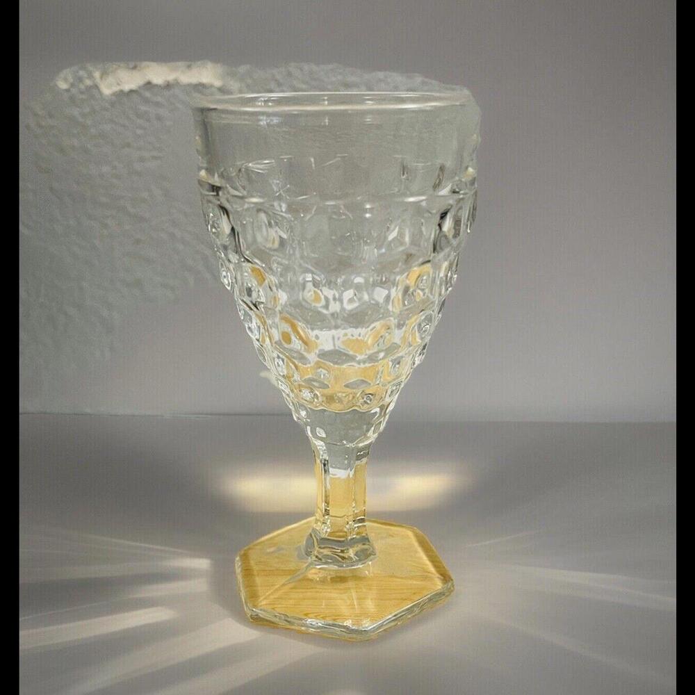 Vintage Fostoria American Mini Creamer, Flared Tumbler And Cordial Cubist Wine G - Picture 4 of 4